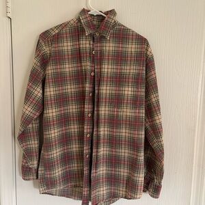 J. Crew Red and Green Plaid Casual Shirt